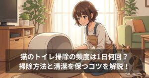 猫のトイレ掃除の頻度は1日何回？掃除方法と清潔を保つコツを解説！