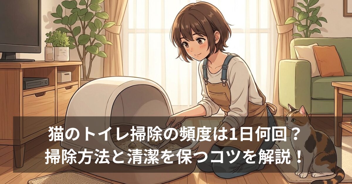 猫のトイレ掃除の頻度は1日何回？掃除方法と清潔を保つコツを解説！
